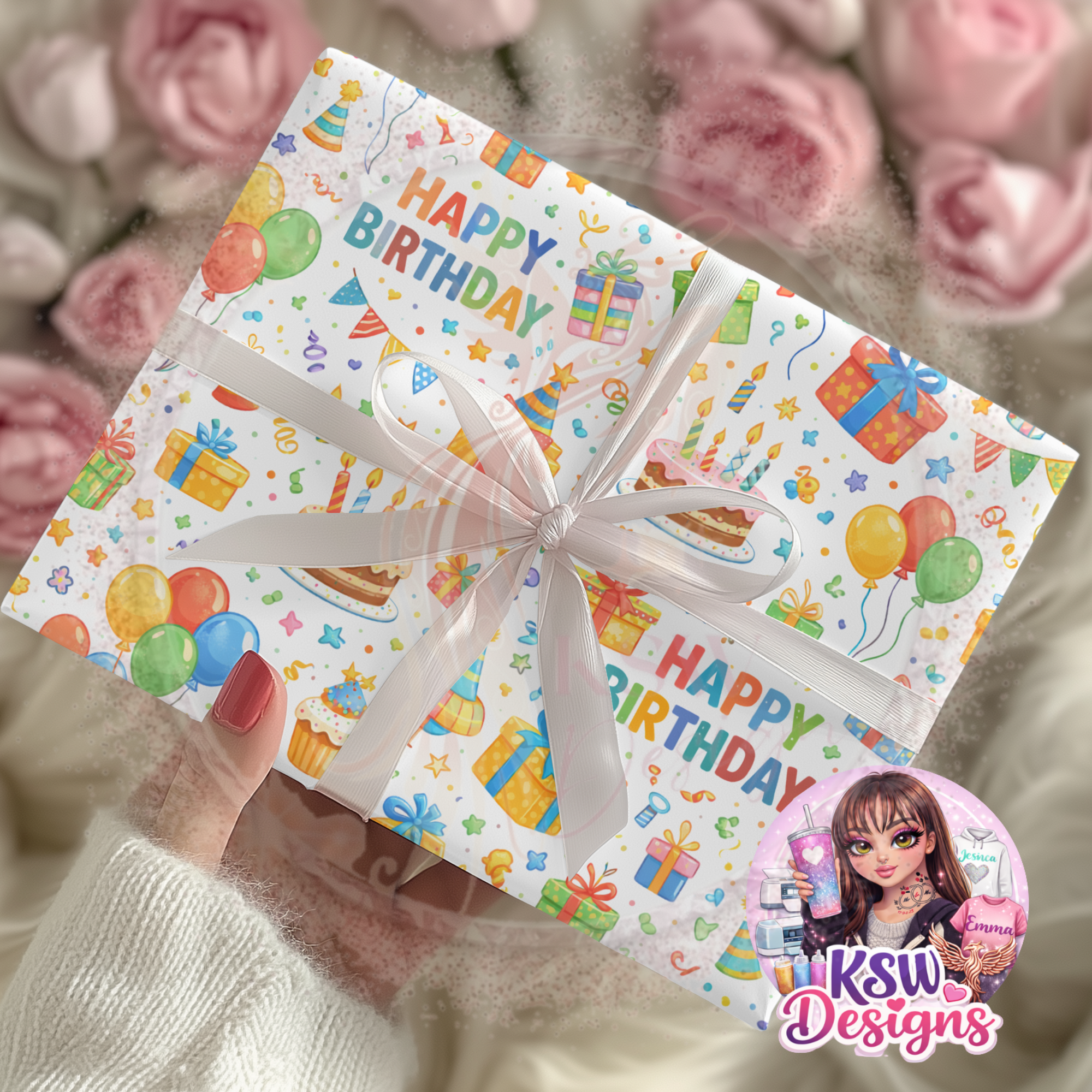 Birthday Party Parade Wrapping Paper Sheets