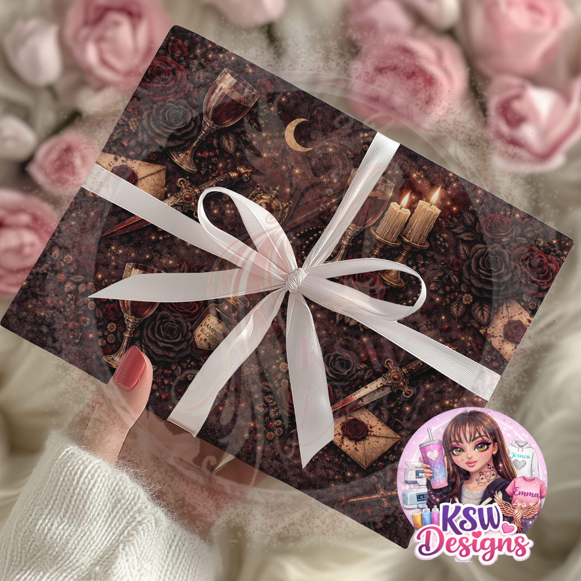 Blood & Roses Wrapping Paper Sheets