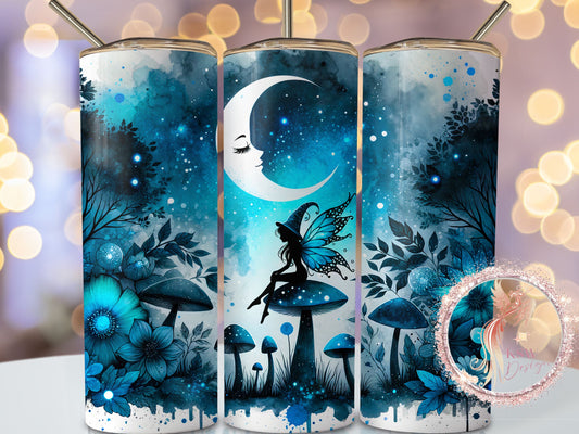 Blue Fairy Night Under Moonlight 20oz Tumbler