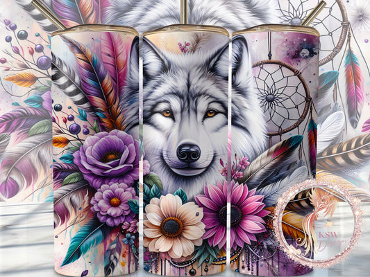 Boho Wolf 20oz Tumbler