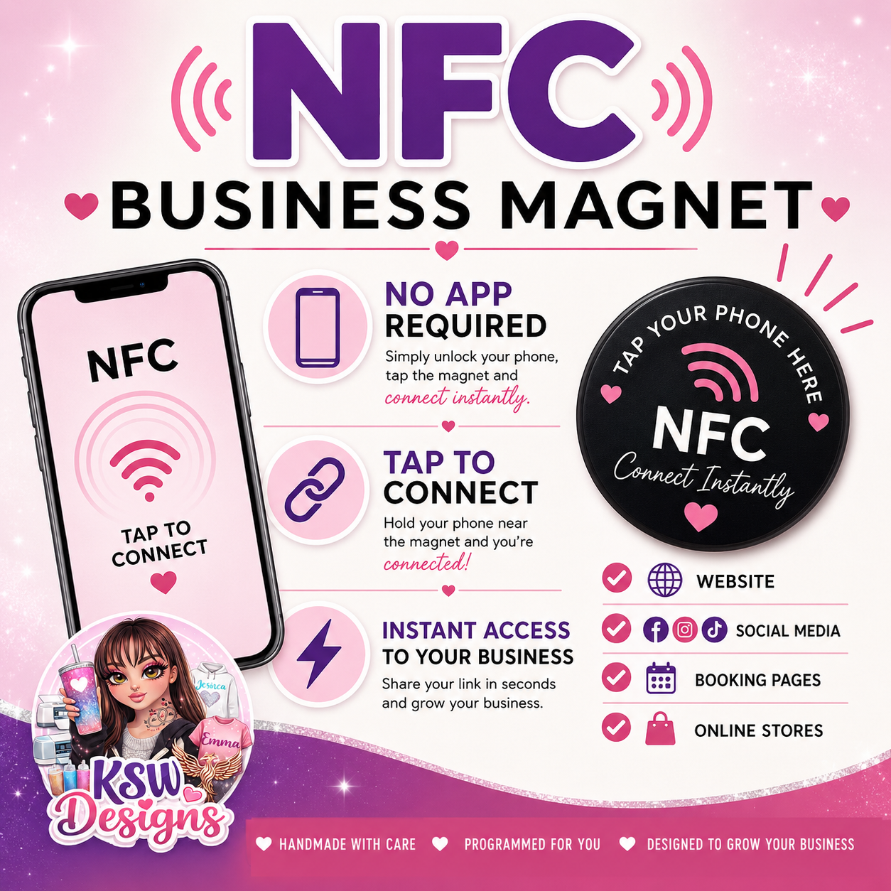 Custom NFC Business Magnet