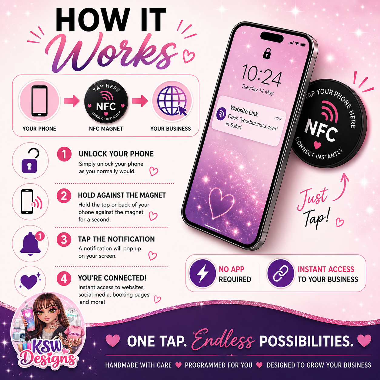 Custom NFC Business Magnet