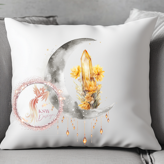 Crystal Citrine Moon Cushion