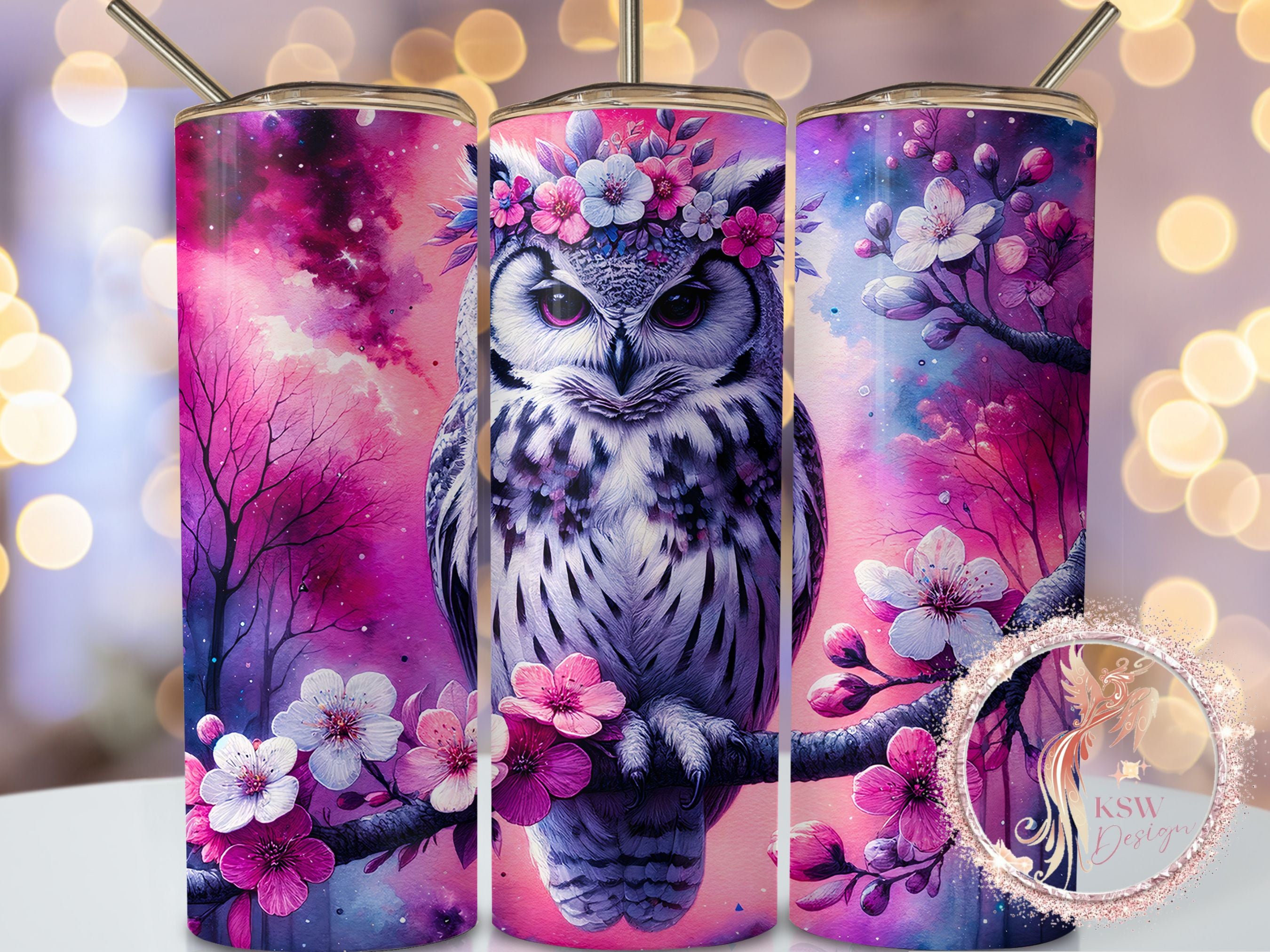 Colourful Owl 20oz Tumbler
