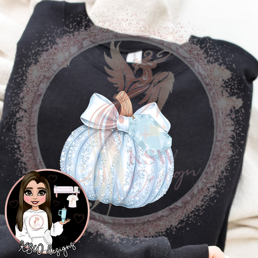 Sparkle Pumpkin Zip-Up Hoodies 3XL-5XL