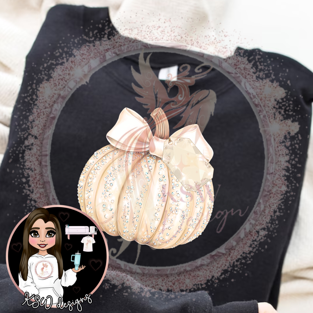 Sparkle Pumpkin Zip-Up Hoodies 3XL-5XL