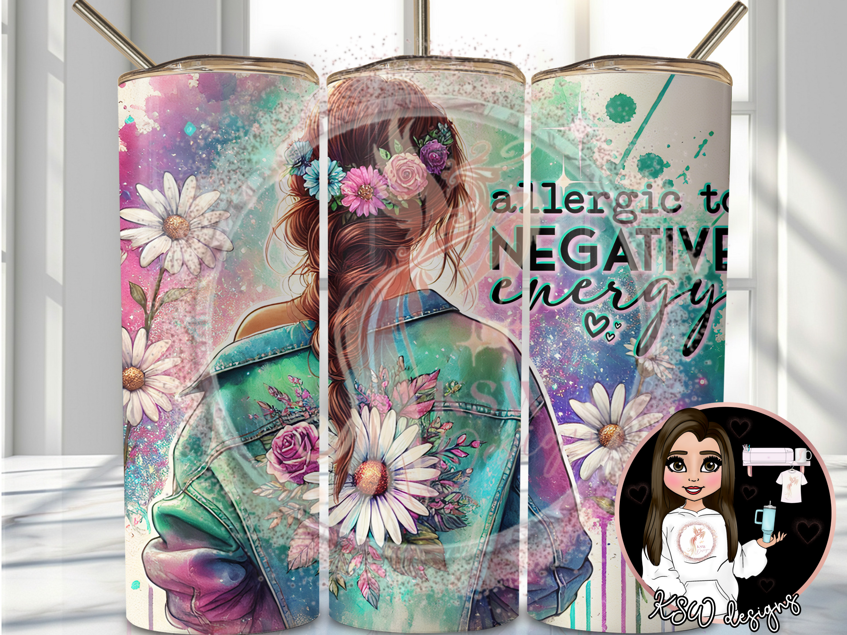 Allergic To Negative Evergy 20oz Tumbler