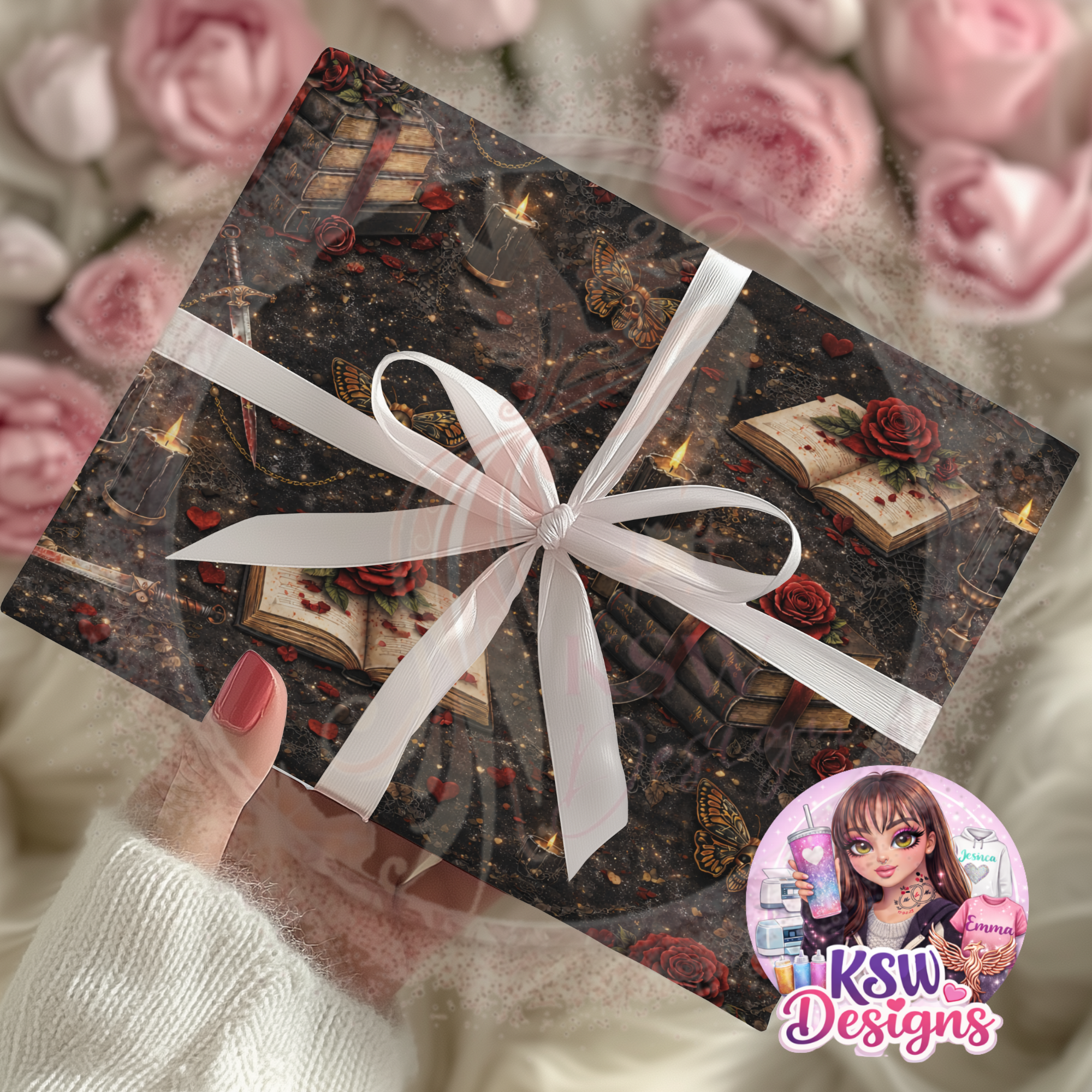 Dark Romance Nights Wrapping Paper Sheets