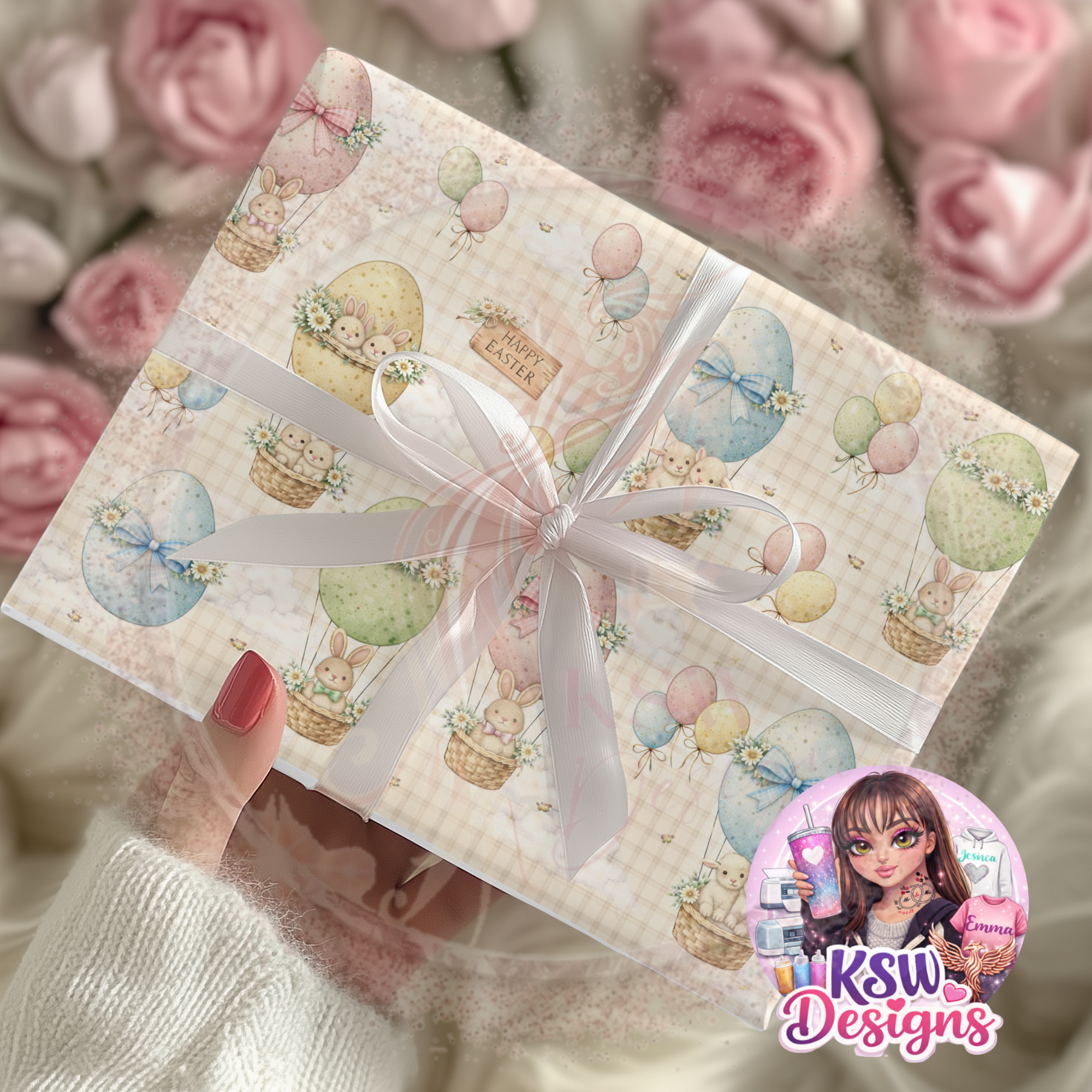 Easter Balloon Dreams Wrapping Paper Sheets