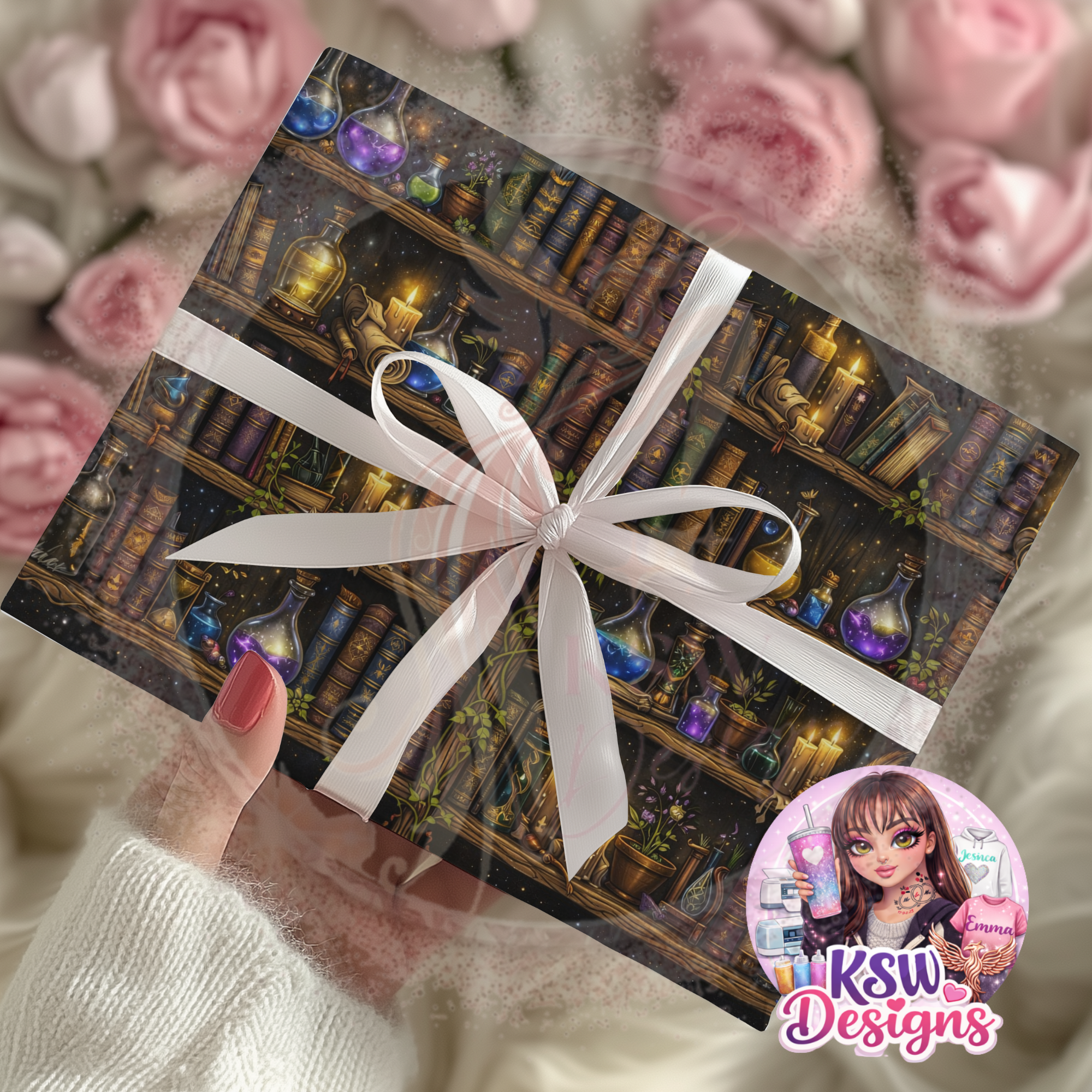 Enchanted Library Wrapping Paper Sheets