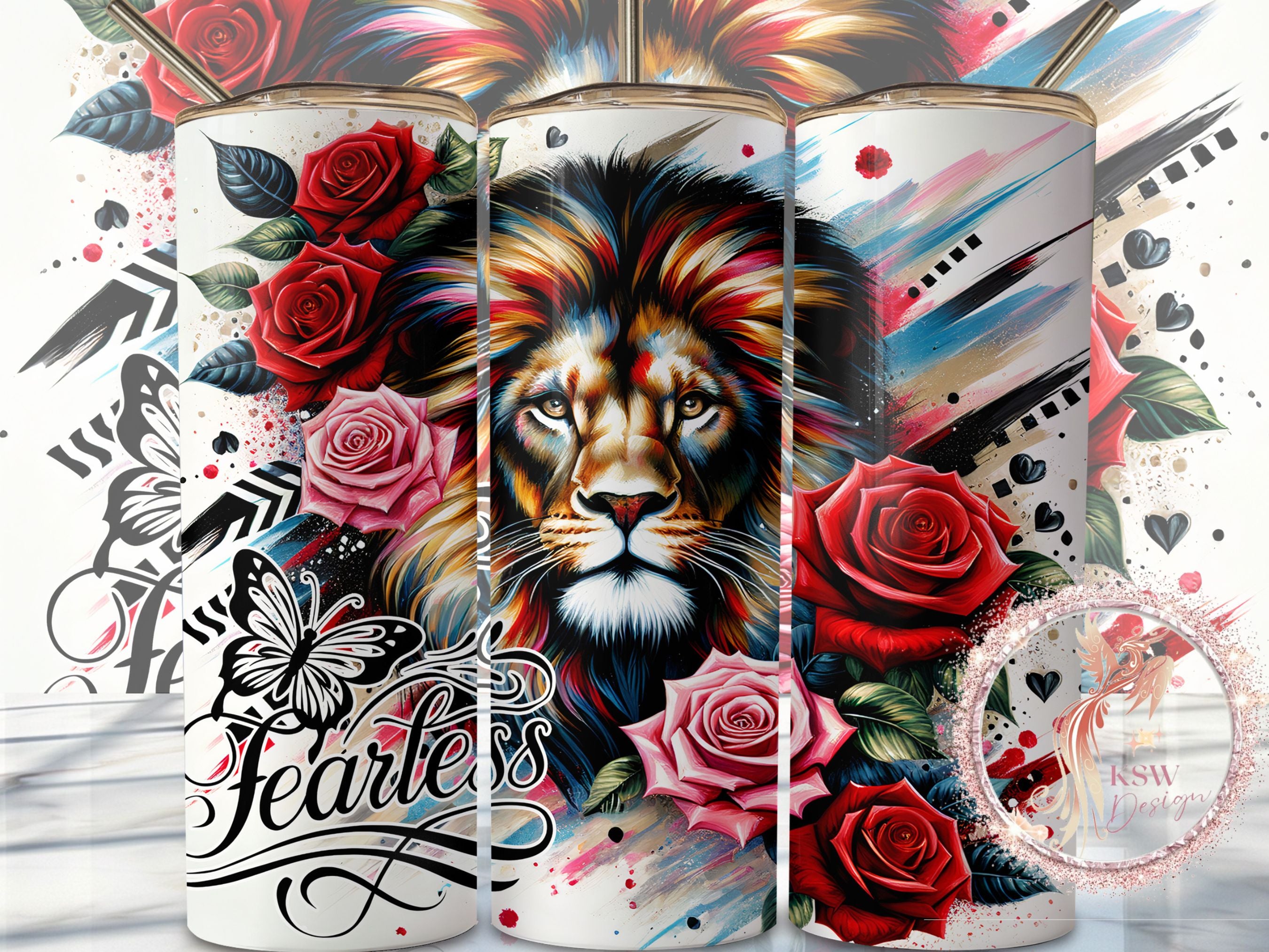 Fearless Lion 20oz Tumbler