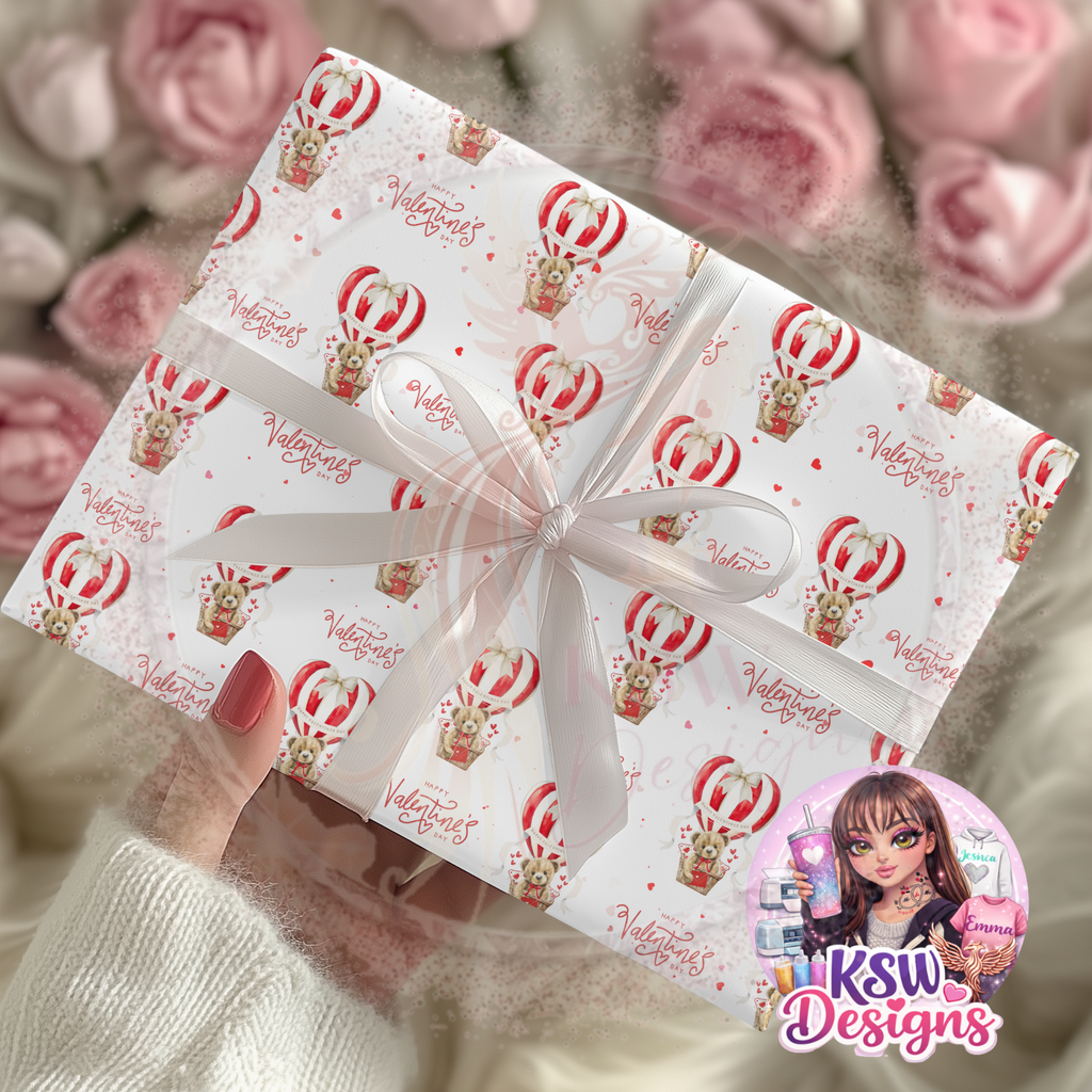 Love In The Clouds Wrapping Paper Sheets