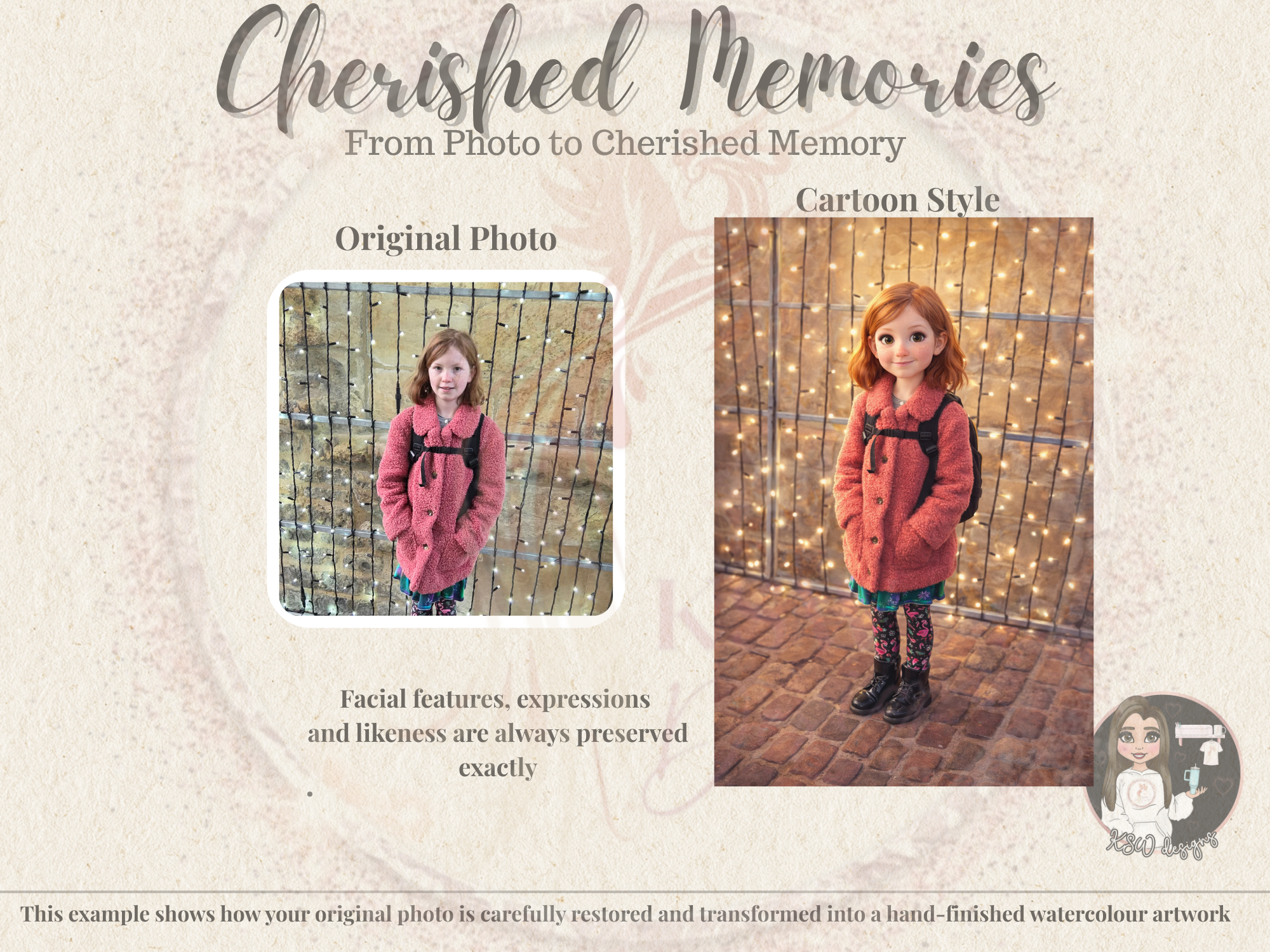 Cherished Memories - Cartoon Style