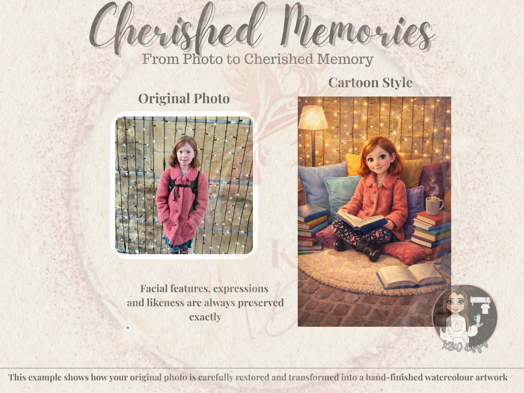 Cherished Memories - Cartoon Style