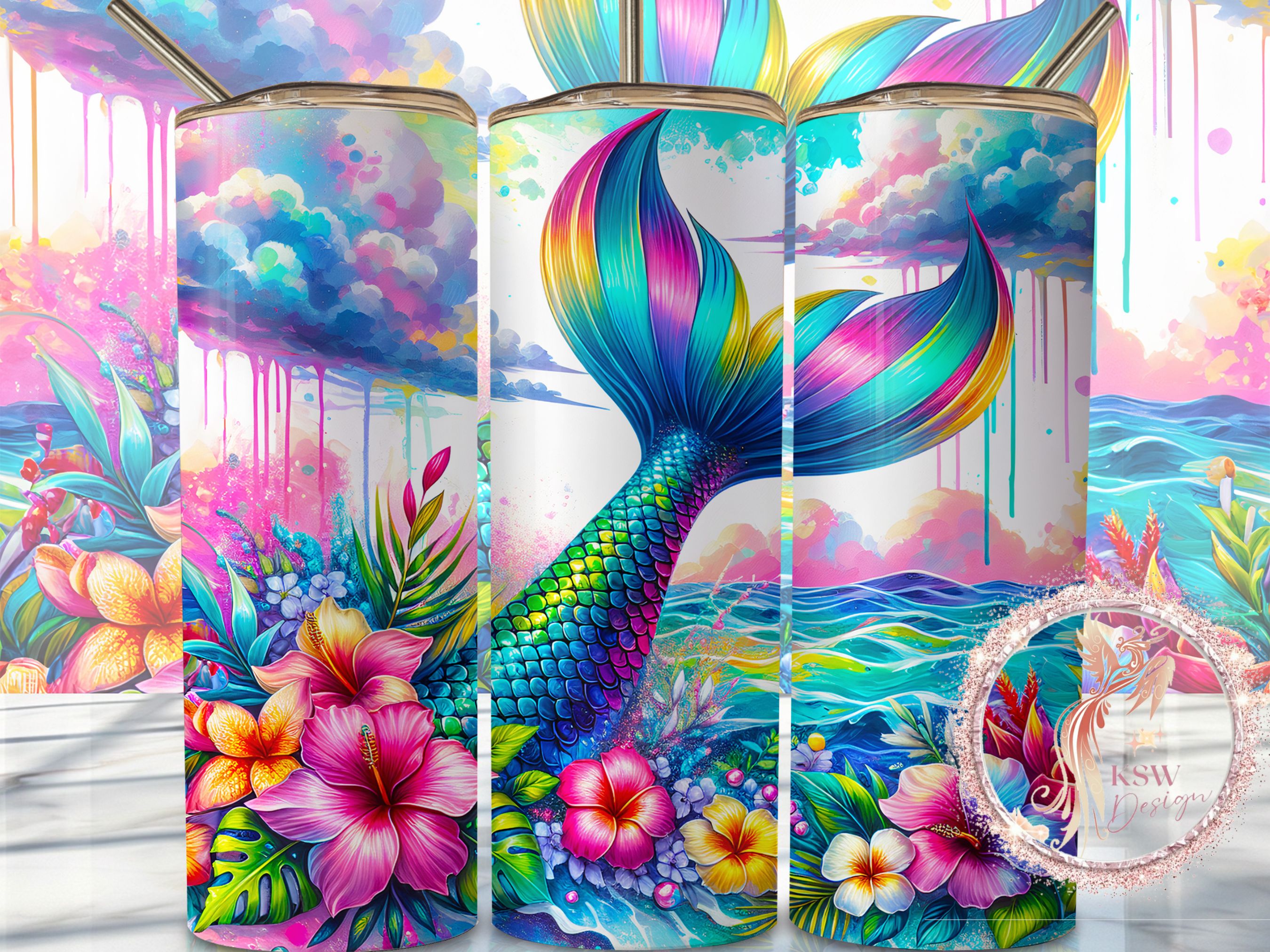 Mermaid Tail 20oz Tumbler