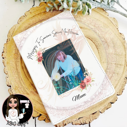 Personalised Photo Messages To Heaven PU Notebook