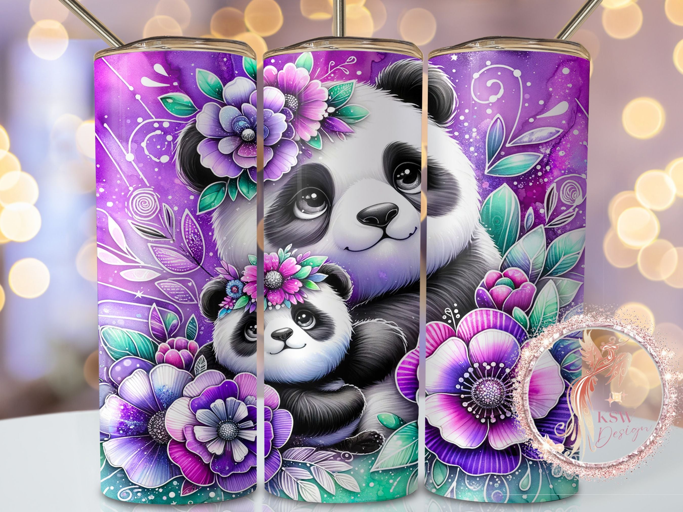 Mum & Baby Pandas 20oz Tumbler