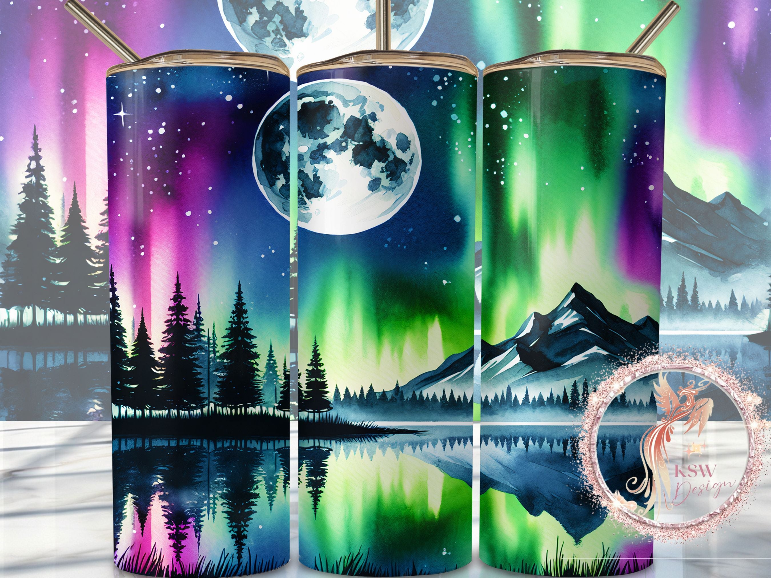 Northern Lights Scene 20oz Tumbler