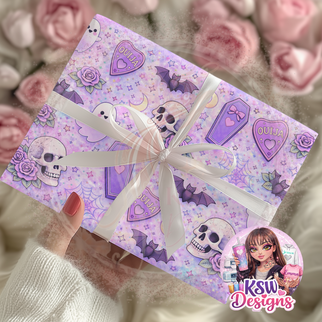Pastel Spooky Nights Wrapping Paper Sheets