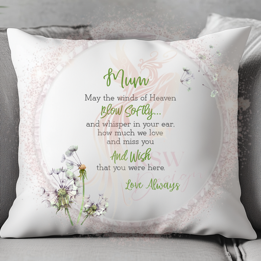 Personalised Dandelion Memorial Cushion