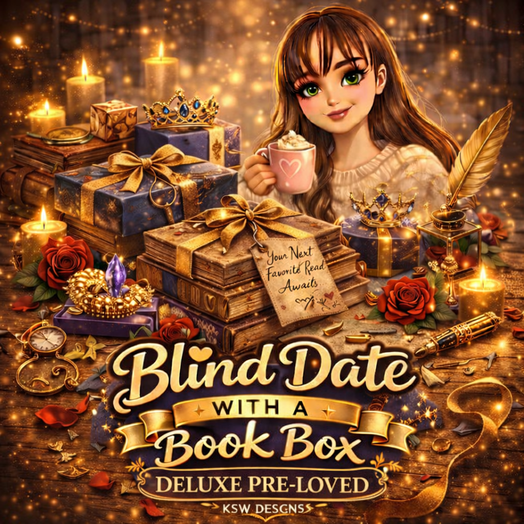 Second-hand mystery
book deluxe gift box with bookish clothing