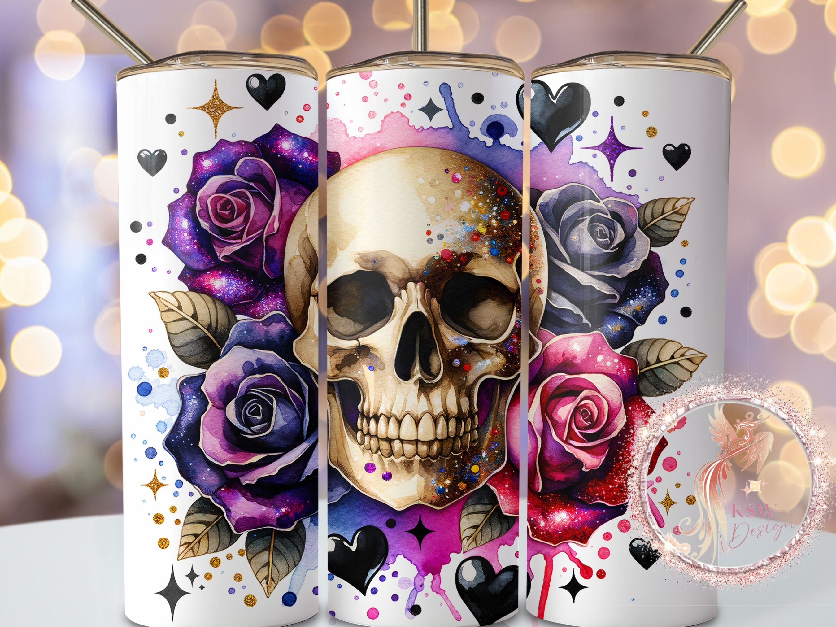 Skull & Roses 20oz Tumbler