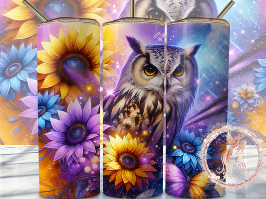 Sunflower Owl 20oz Tumbler