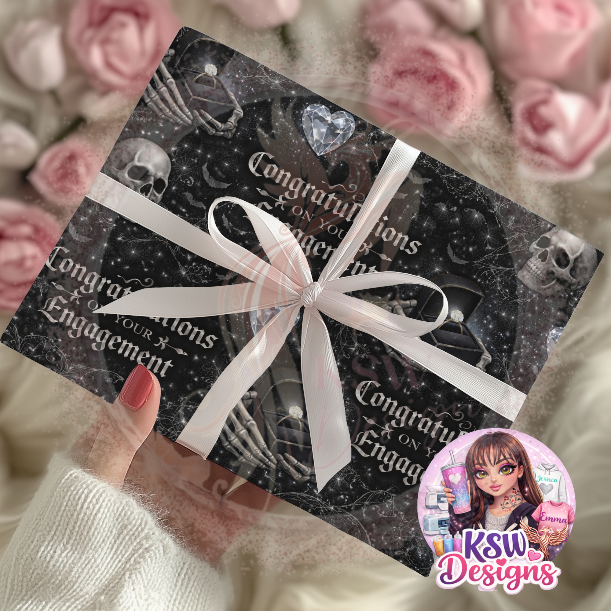 Til Death Engagement Wrapping Paper Sheets