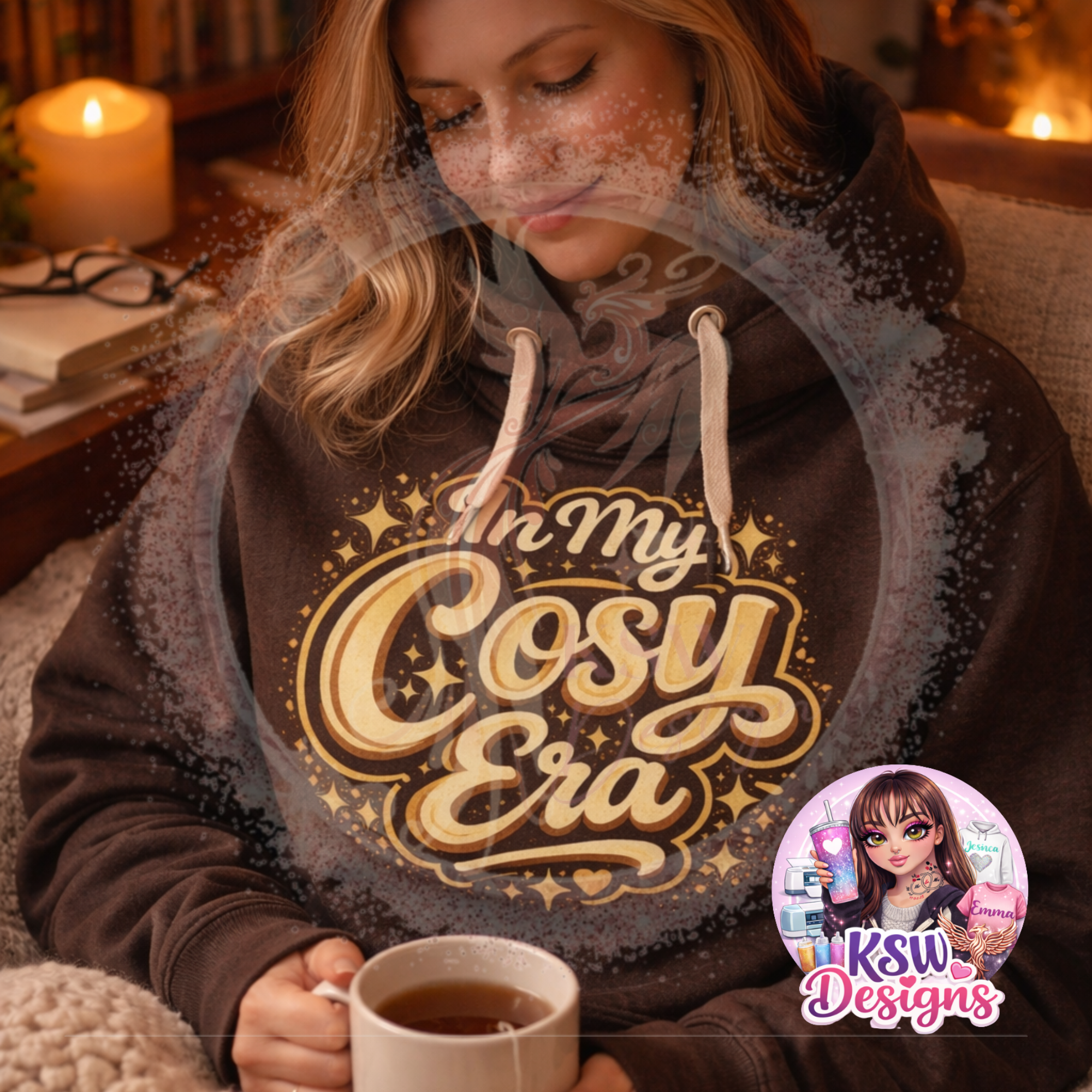 In My Cosy Era Cross-Neck Hoodie