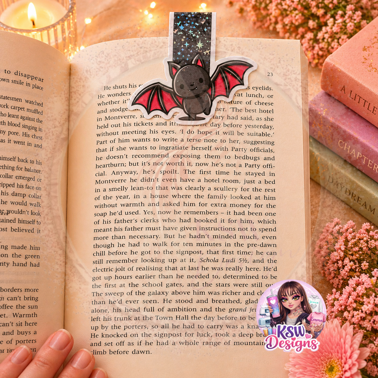 Cute Bat Magnetic Bookmark