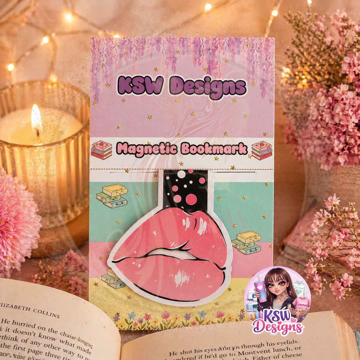 Sassy Lips Magnetic Bookmark
