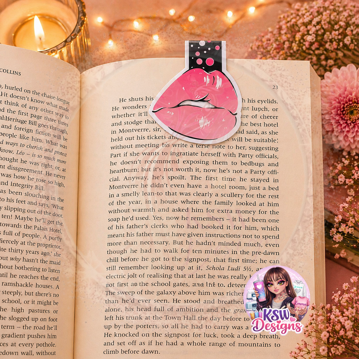 Sassy Lips Magnetic Bookmark