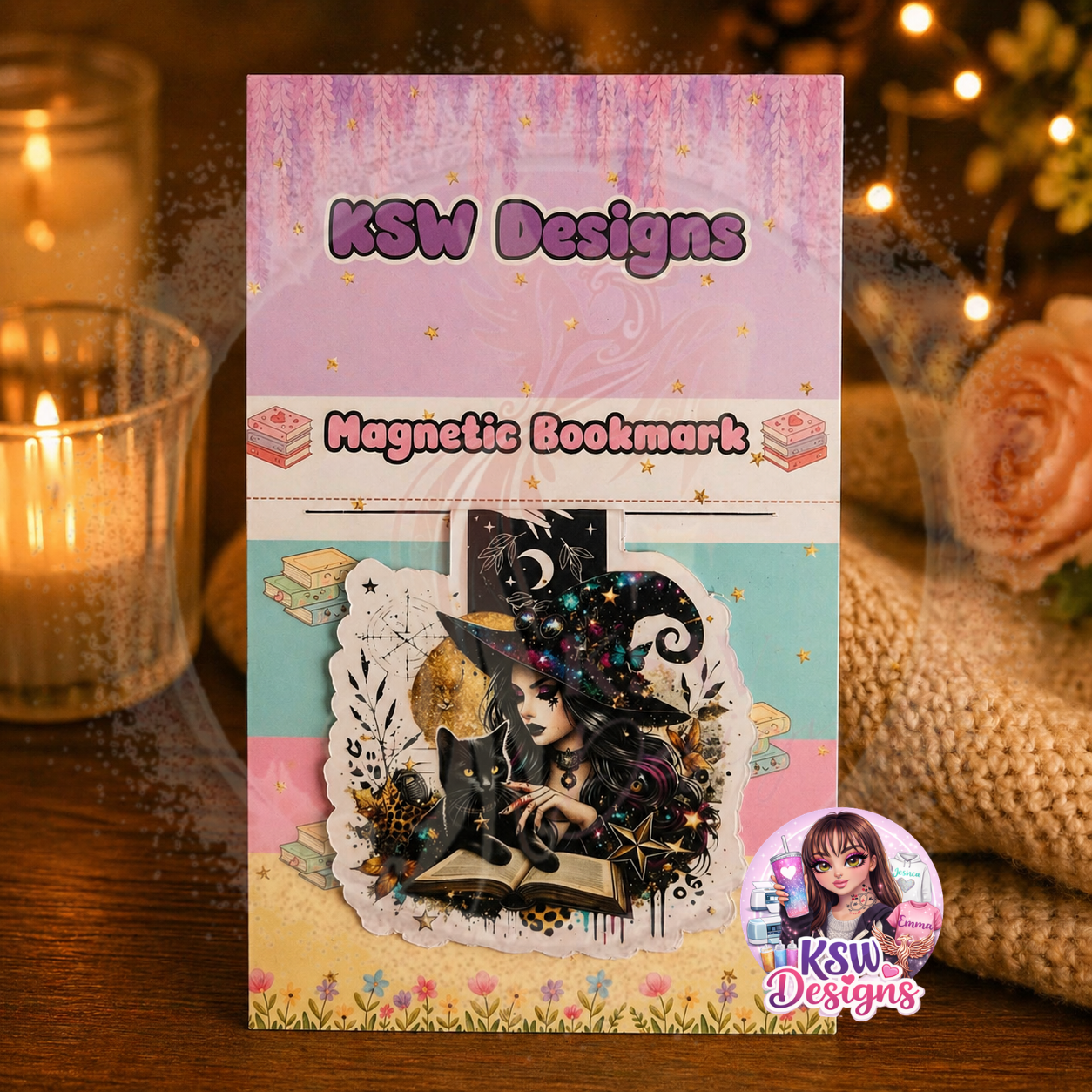 Witchy Reader Magnetic Bookmark