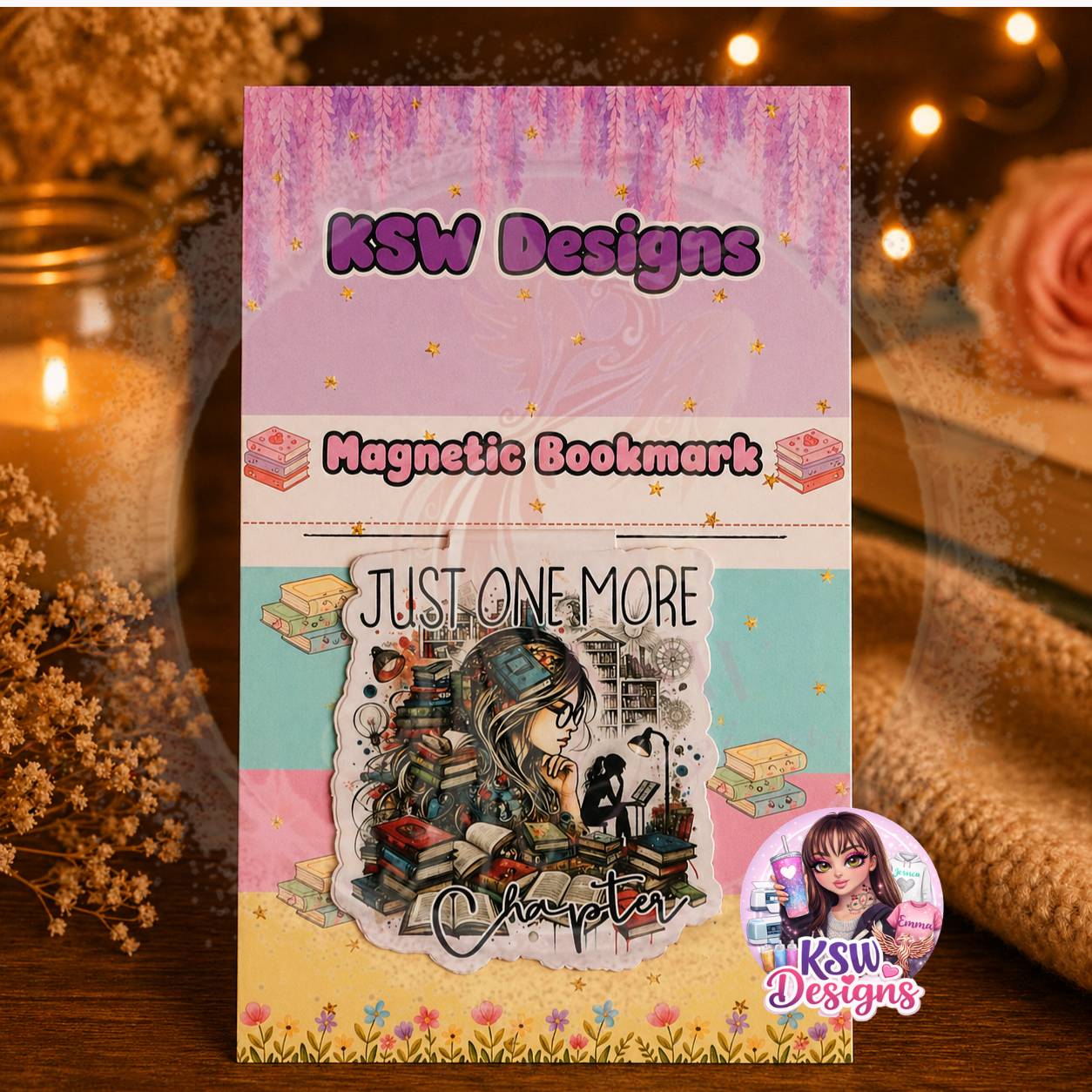 Just One More Chapter Magnetic Bookmark