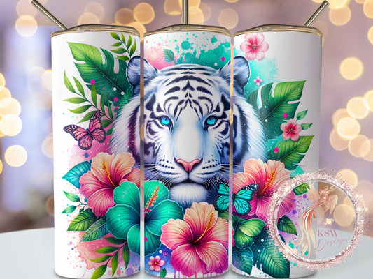 White Tiger 20oz Tumbler