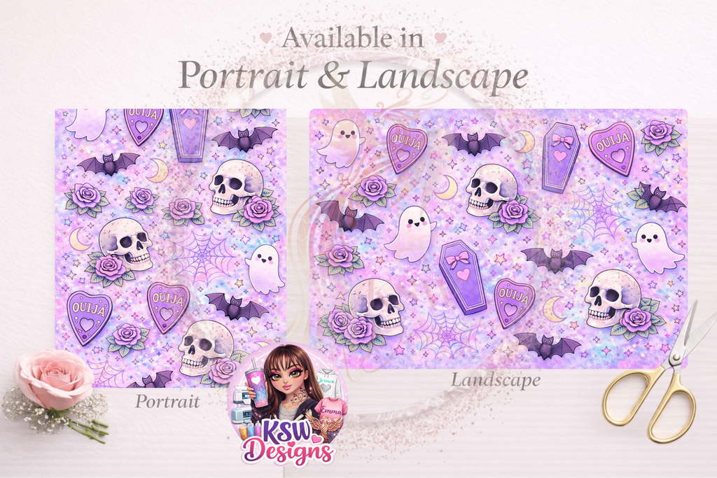 Pastel Spooky Nights Wrapping Paper Sheets