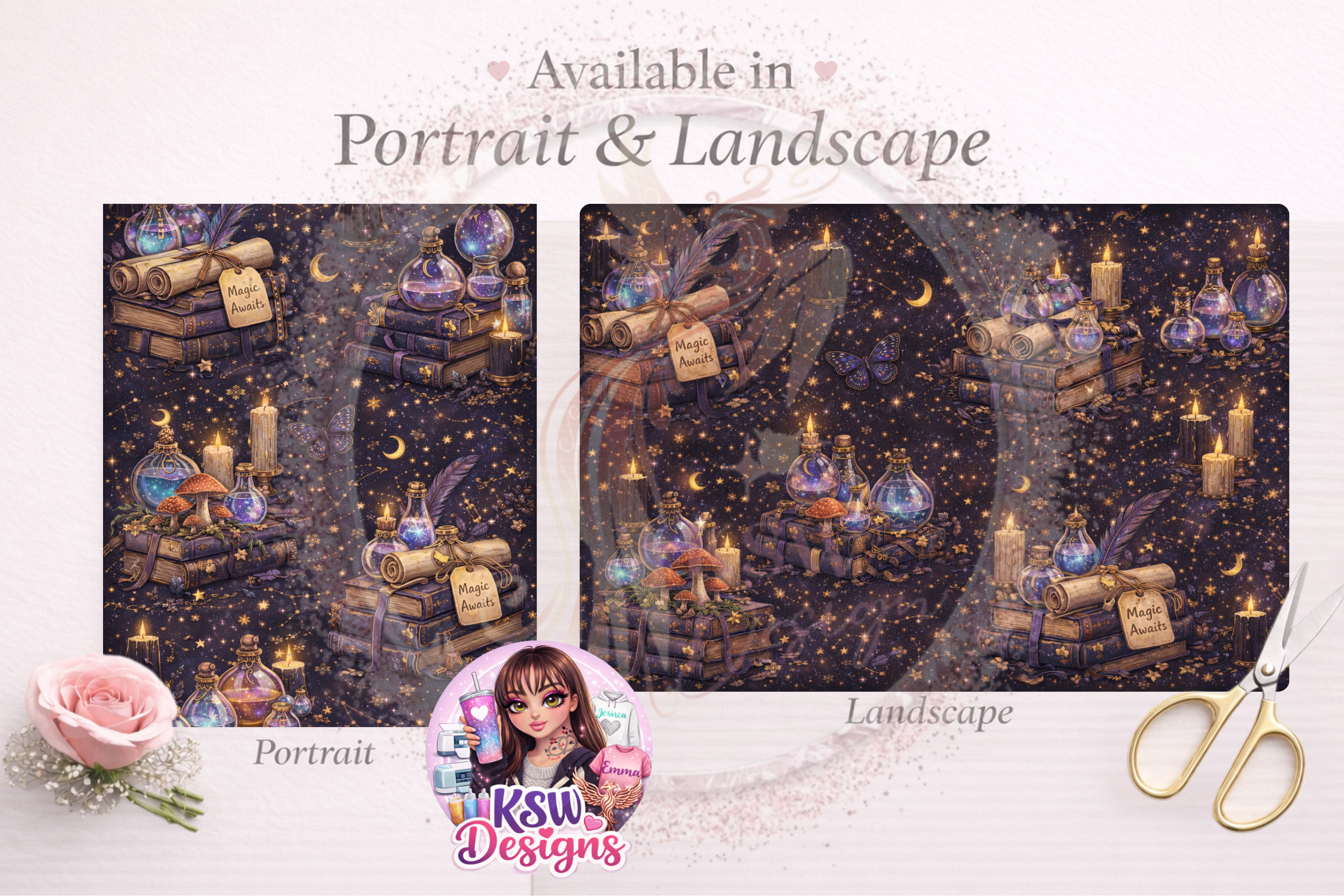 Celestial Spellbound Wrapping Paper Sheets