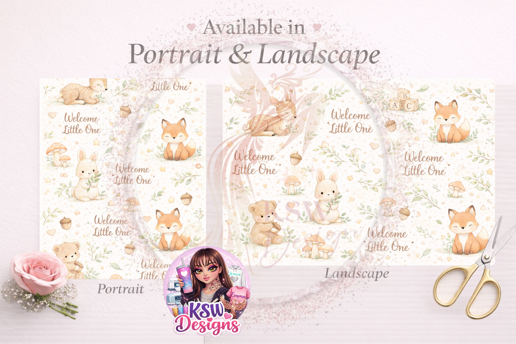 Woodland Welcome Little One Wrapping Paper Sheets