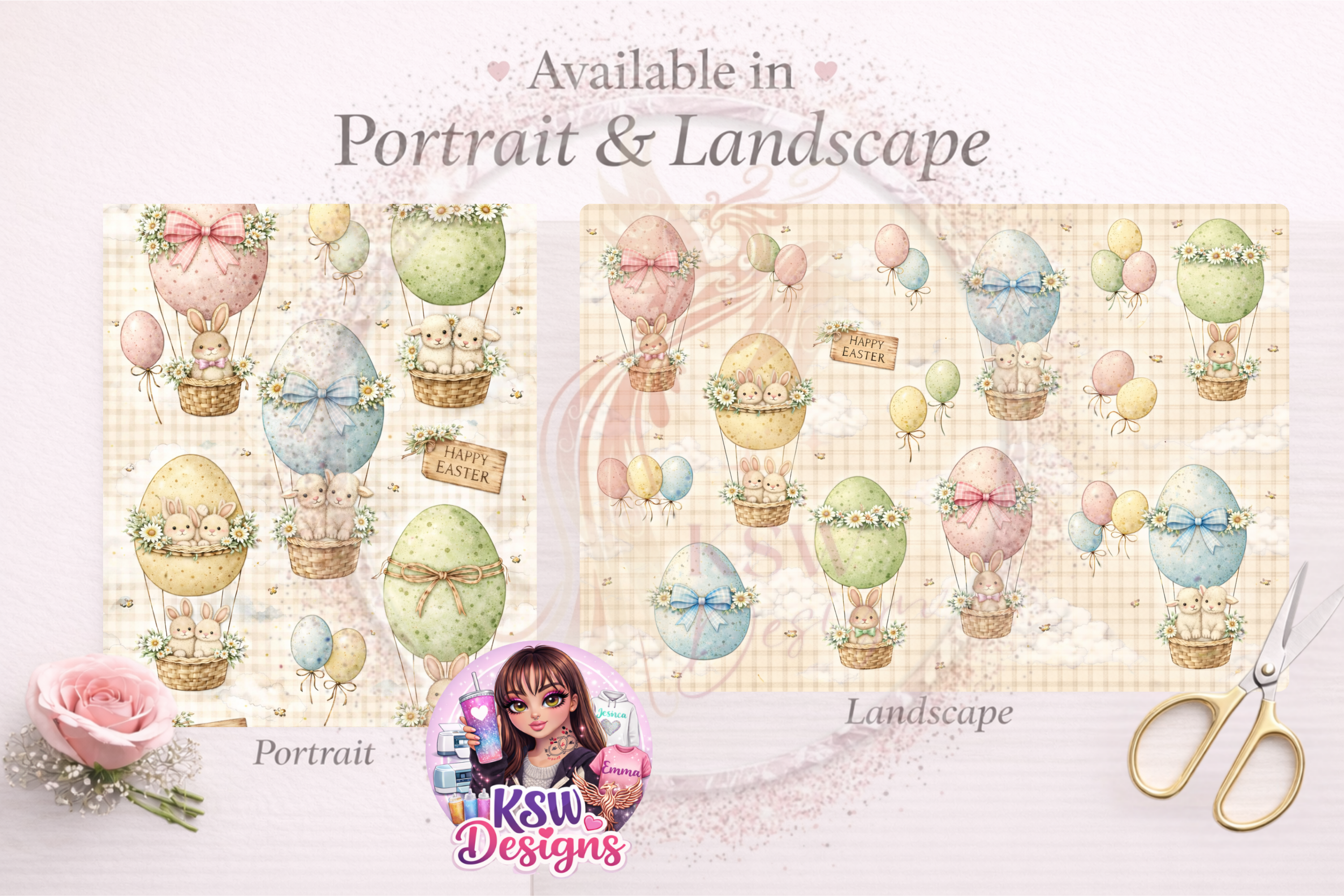 Easter Balloon Dreams Wrapping Paper Sheets