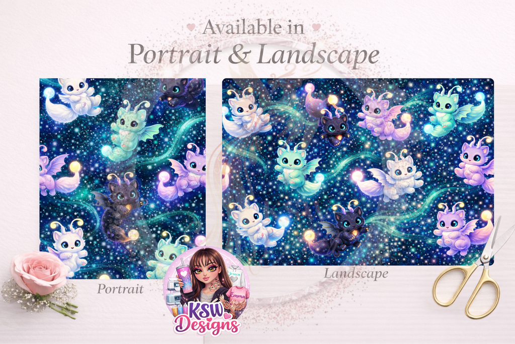 Celestial Critters Galaxy - A3 Wrapping Paper Sheet