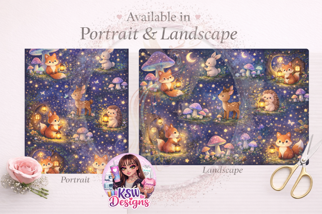 Enchanted Night Forest - A3 Wrapping Paper Sheets