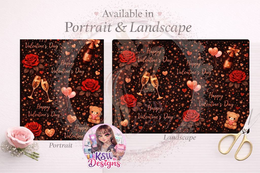 Midnight Sparkle Valentine Wrapping Paper Sheets