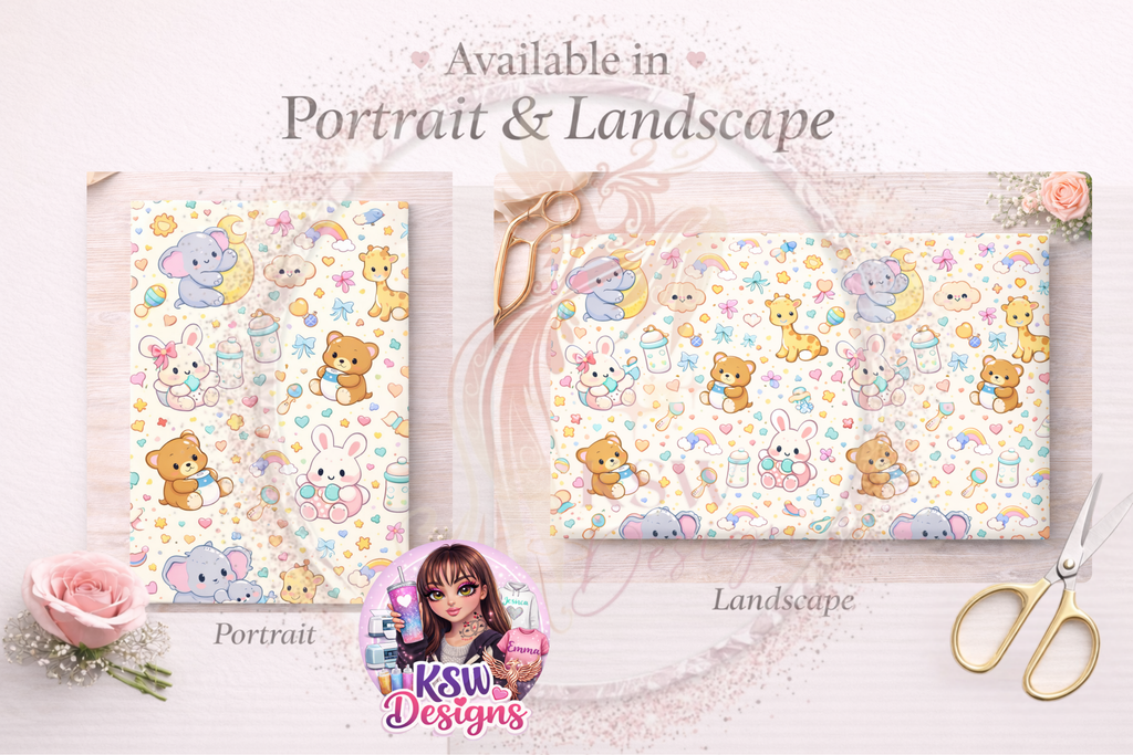 Kawaii Baby Dreams Wrapping Paper Sheets