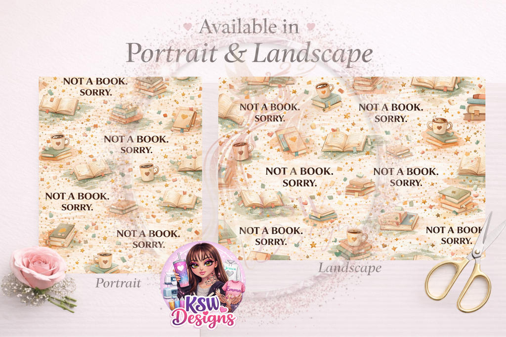 Not a Book. Sorry.- A3 Wrapping Paper Sheets