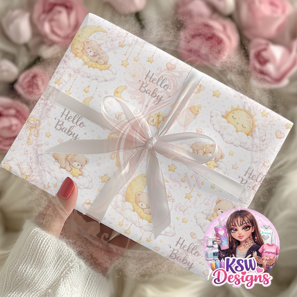 Little Moonlit Baby Dreams Wrapping Paper Sheets