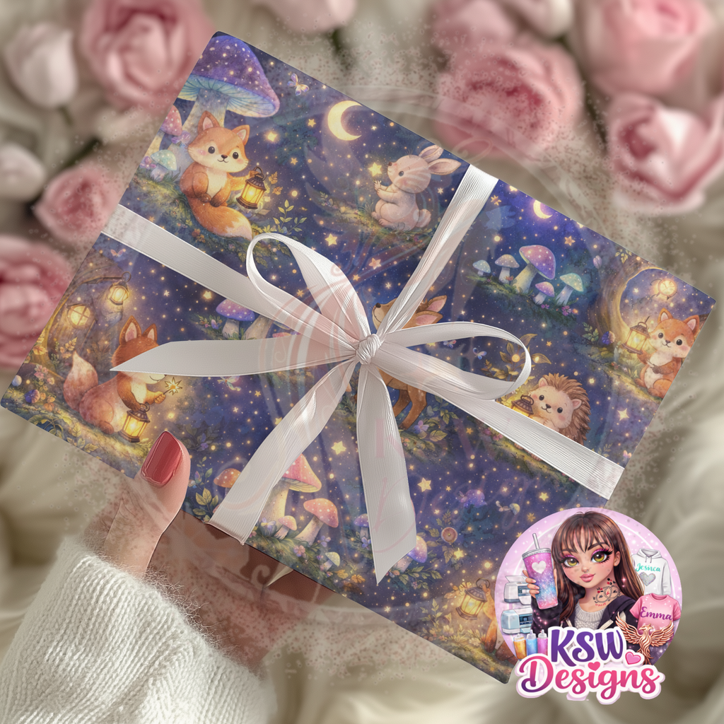 Enchanted Night Forest - A3 Wrapping Paper Sheets