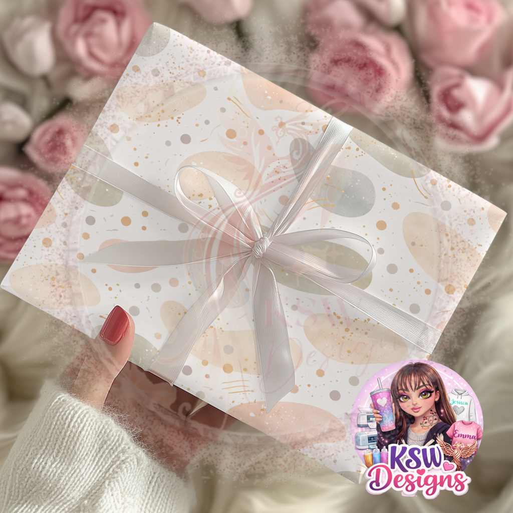 Soft Serenity Abstract Wrapping Paper Sheets