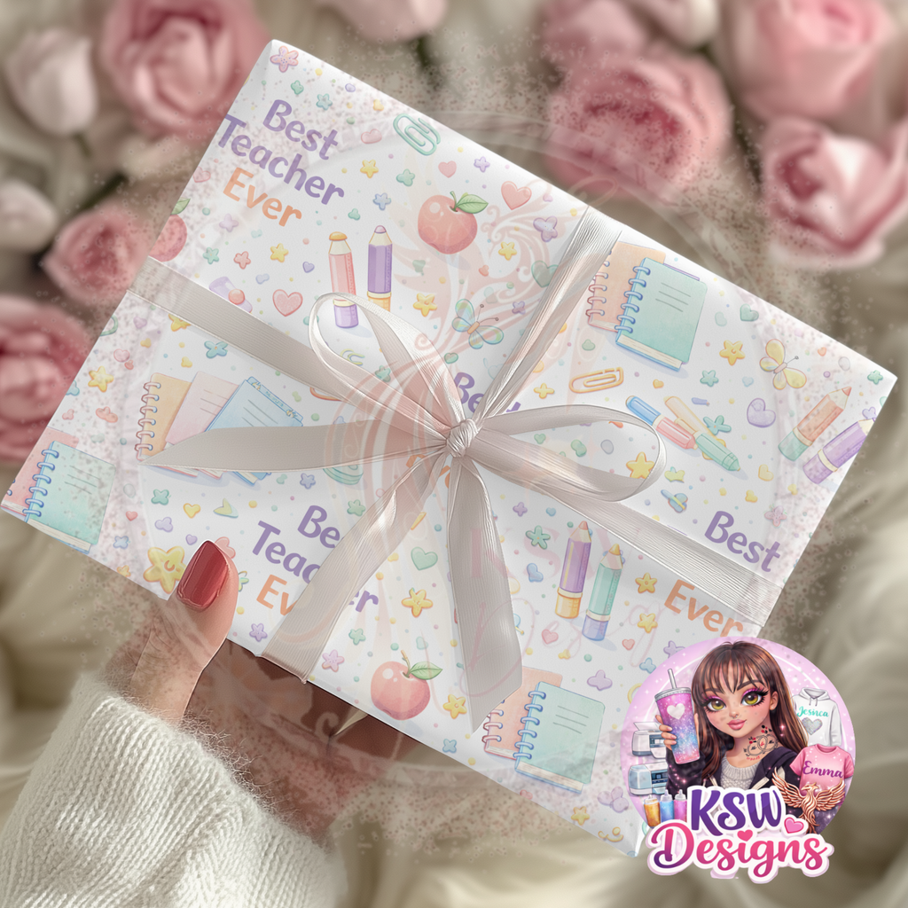 Pastel Classroom Delight Wrapping Paper Sheets