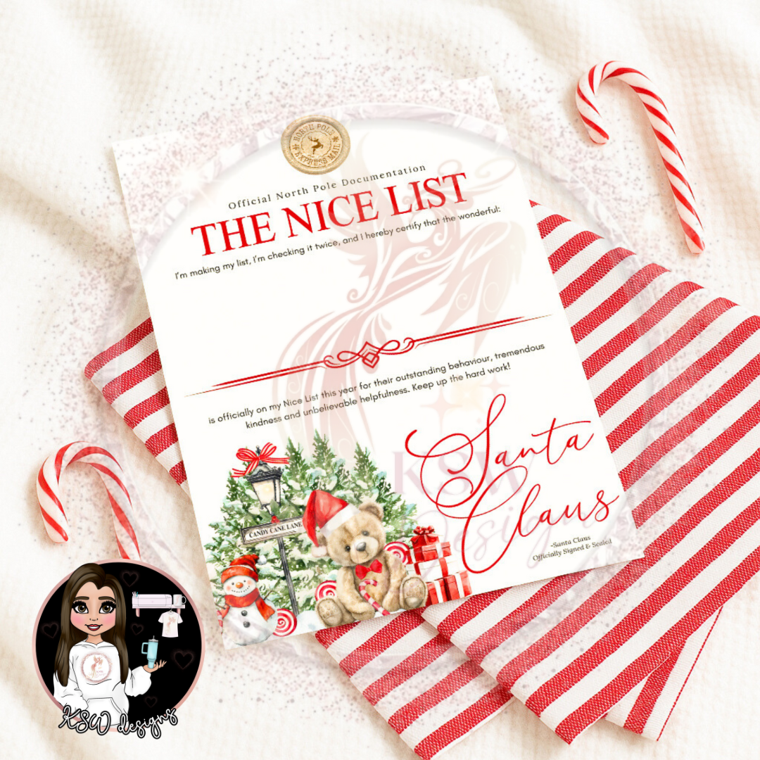 Candy Cane Lane - Nice List Certificate