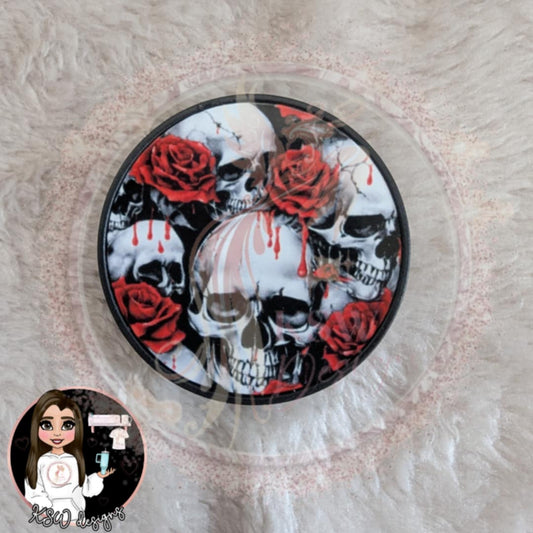Gothic Skull and Roses Phone Grip